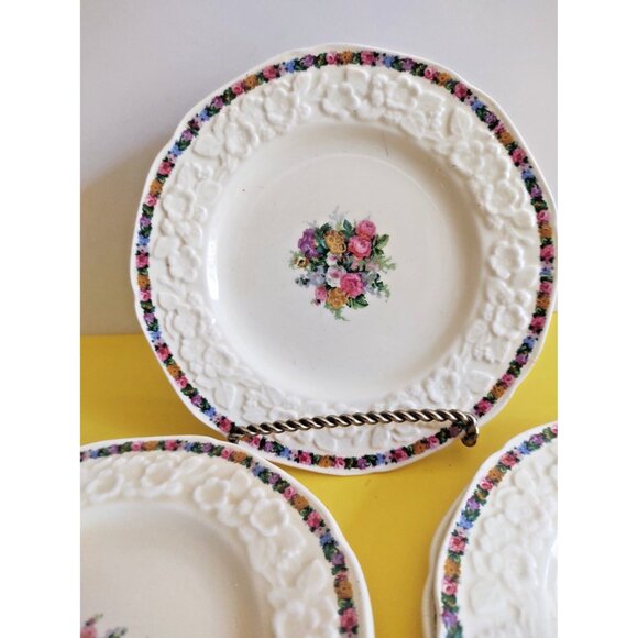 Antique Crown Ducal Butter plates 6 1/8" Gainsborough pattern 1920's (set of 5) - Picture 2 of 12